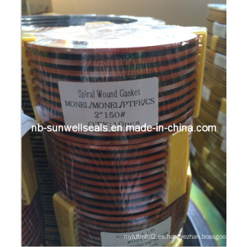 Monel400PTFE / Spiral Wound Gaskets / Swg / Spw / Wri